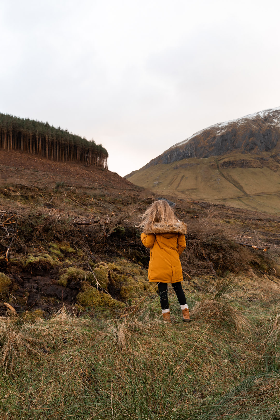 girl standing in ireland meadow
