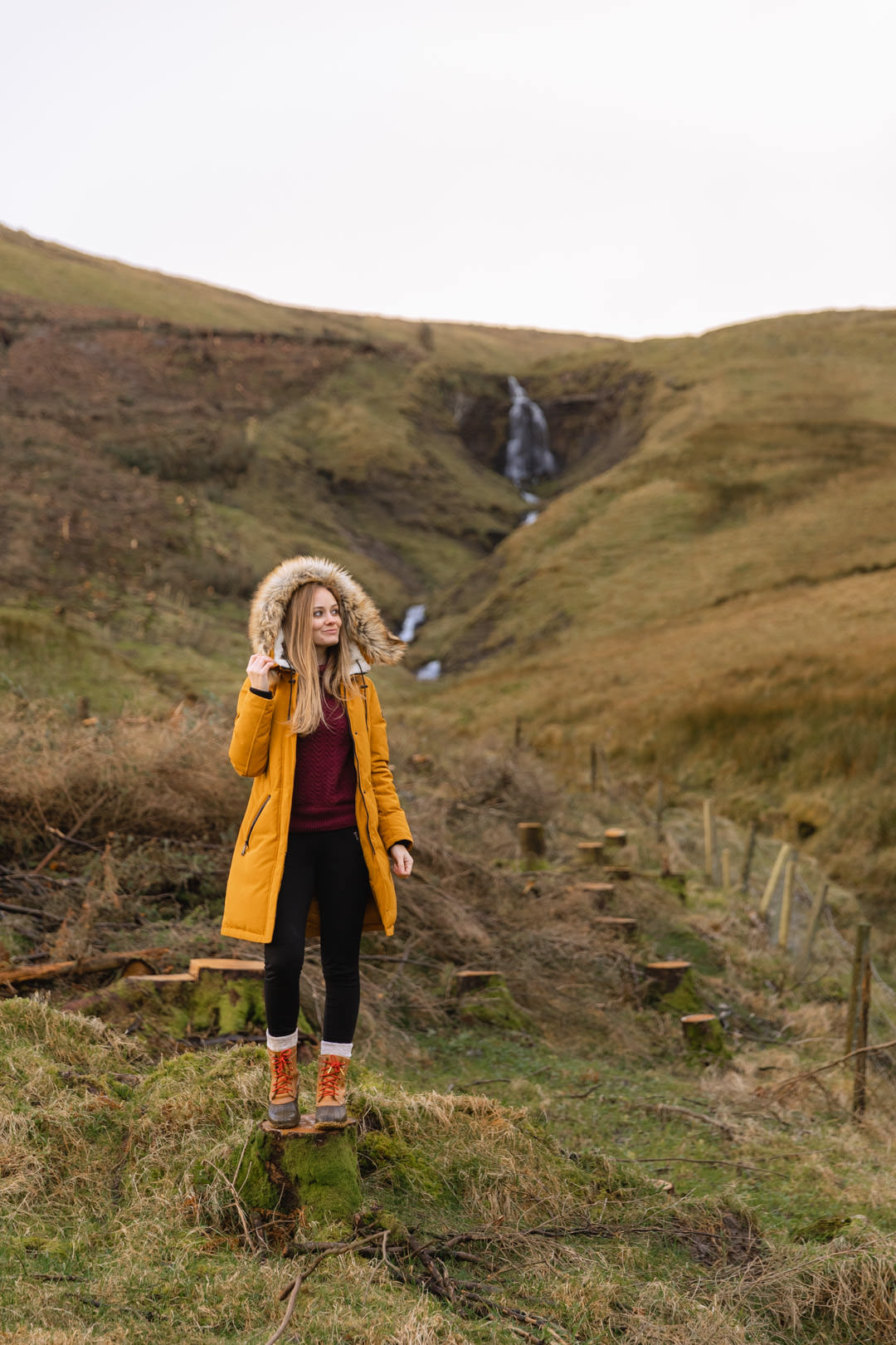 girl standing in country in ireland