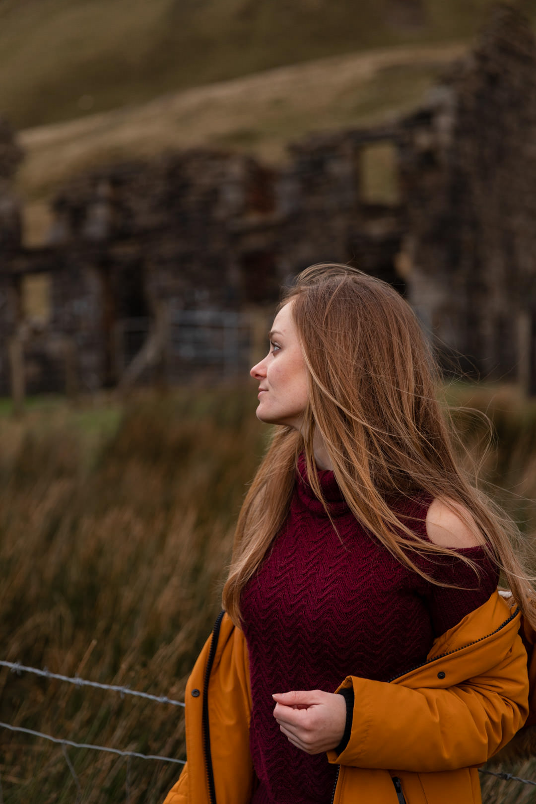 girl in ireland looking away from camera