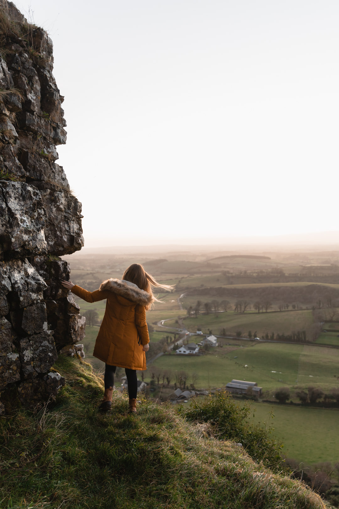 looking out at irish countryside