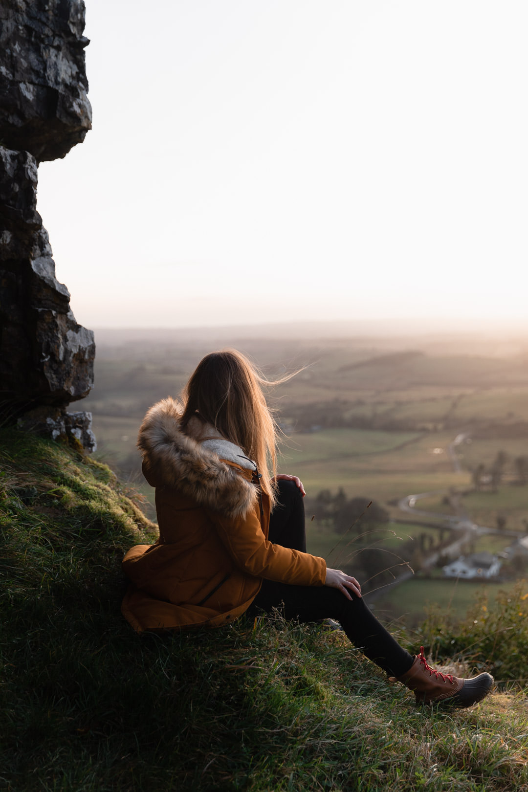girl looking at view of sligo ireland