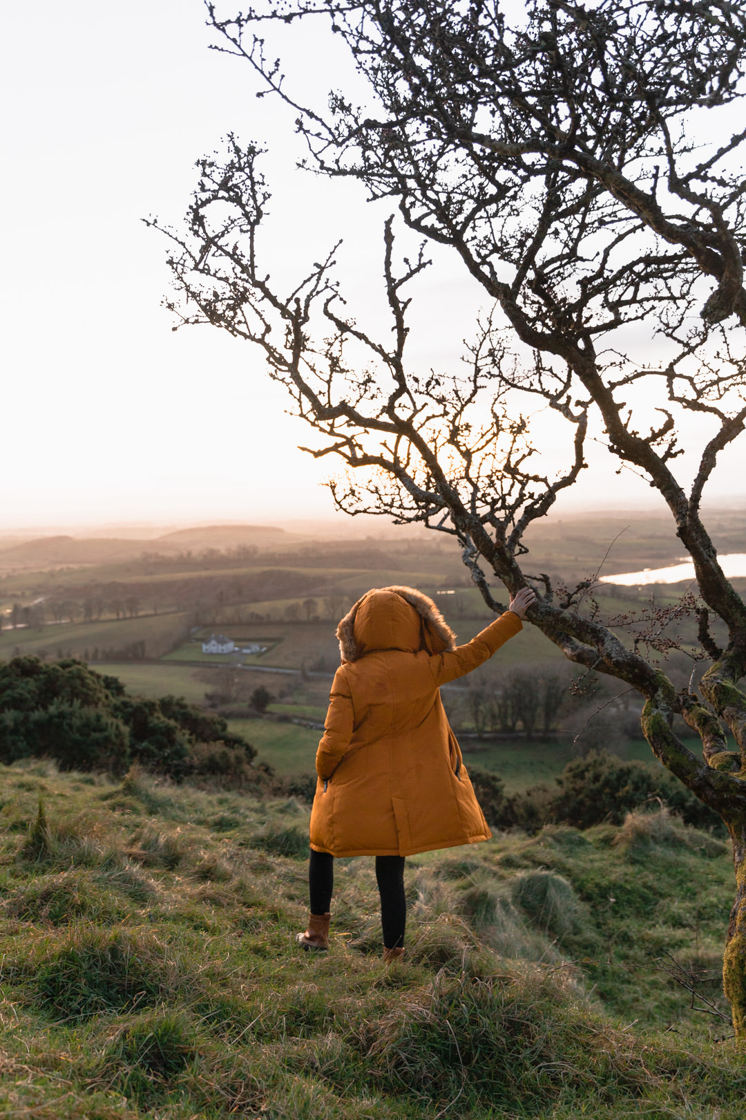 standing on green hill