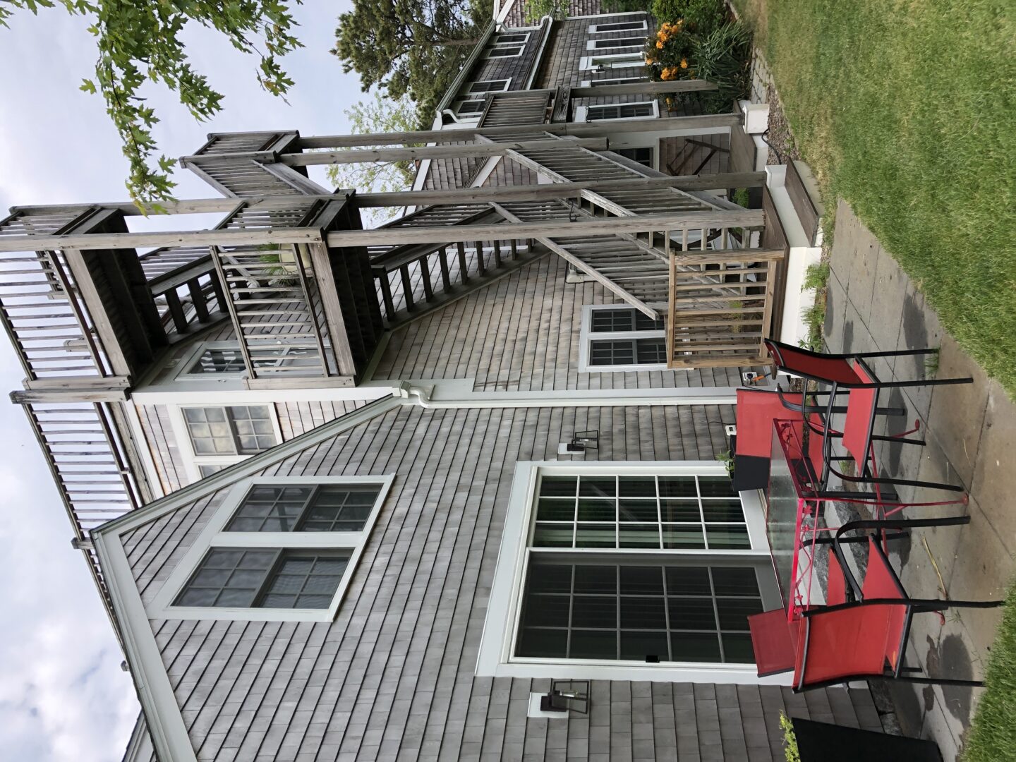 backyard and side of house
